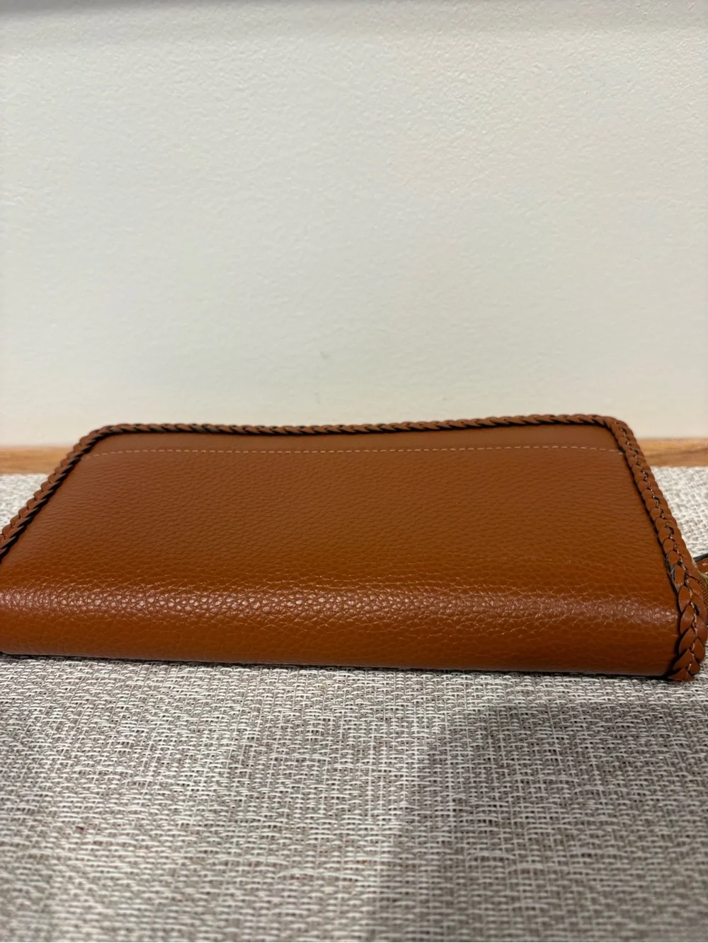 Coach Limited Edition Braided Continental Zip Brown Wallet